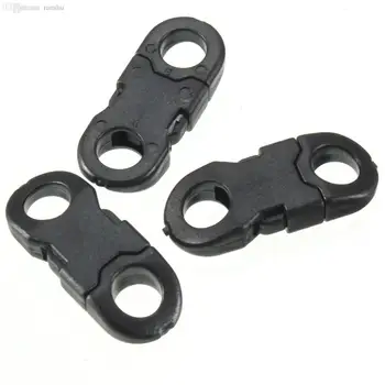 

Wholesale-500pcs/lot Hot Sale Black Plastic Buckles For Paracord Bracelets Webbing sports equipment Curved Side Release Buckles