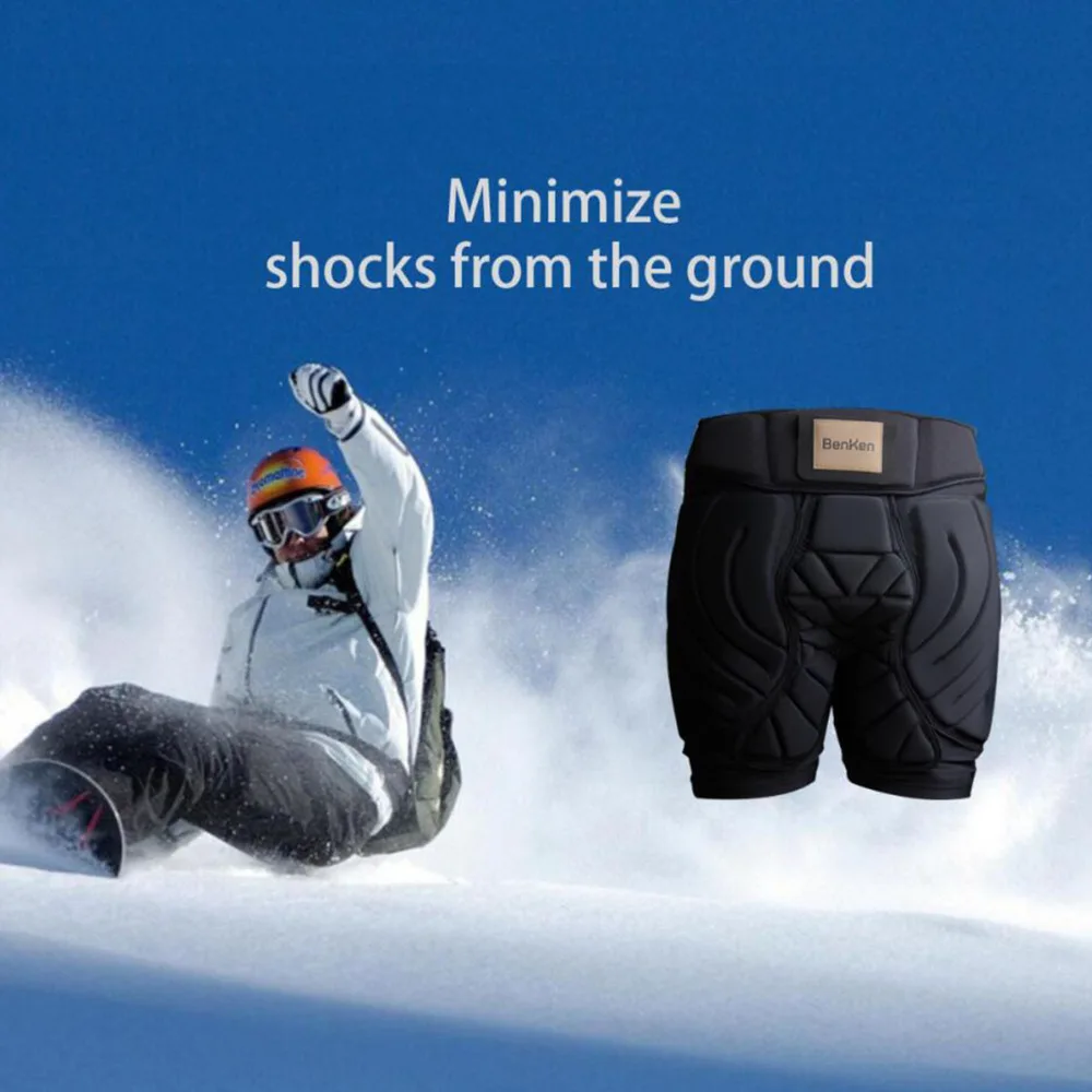 Benken Ski Protective EVA Padded Shorts Hip Padded Drop-resistance  Protective Gear for Snowboard Skate Ski Sports Underpants