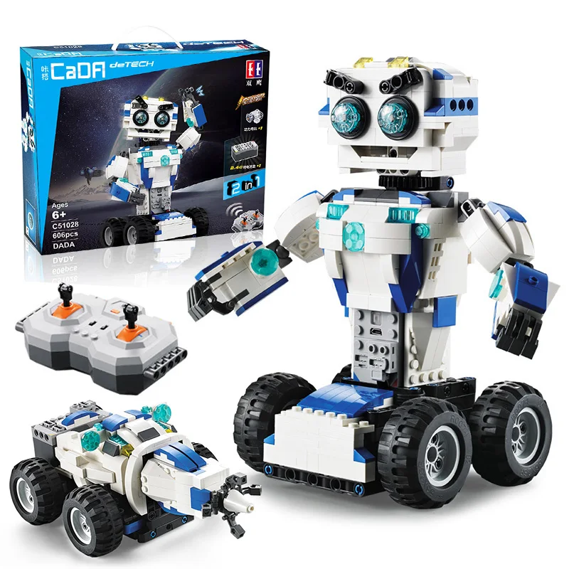 

Technic Motor Power RC Remote Control Robot 2IN1 Transform Deformation Intelligent Robots Fit Building Blocks Bricks Toy