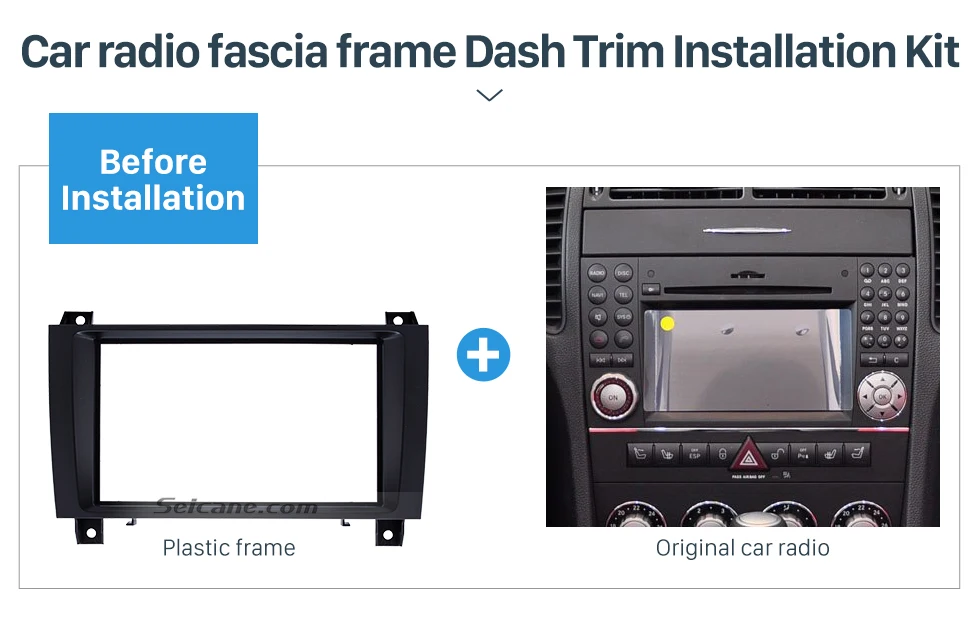Seicane двойной Din установка приборной панели комплект для 2004-2011 Mercedes BENZ SLK R171 стерео приборной панели