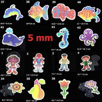 5mm DIY Perler Beads Pegboard Cartoon Animals Flowers Shape