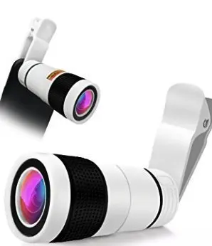 Tongdaytech Универсальный 8-кратный оптический зум портативный мобильный телефон телескоп объектив камеры и зажим для смартфона - Цвет: 8X White Lens