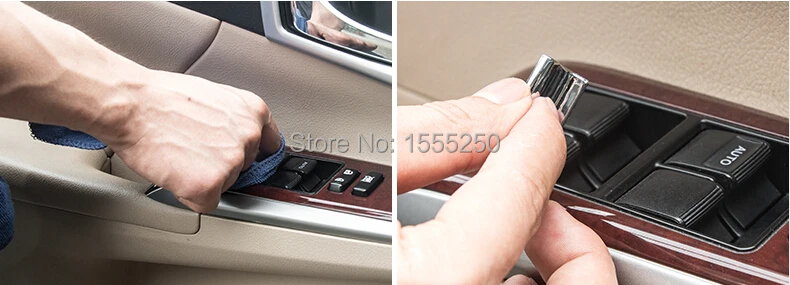 Авто внутренний стеклоподъемник отделка автомобиля Стайлинг для Toyota Camry v55 2012-, ABS хром, авто аксессуары