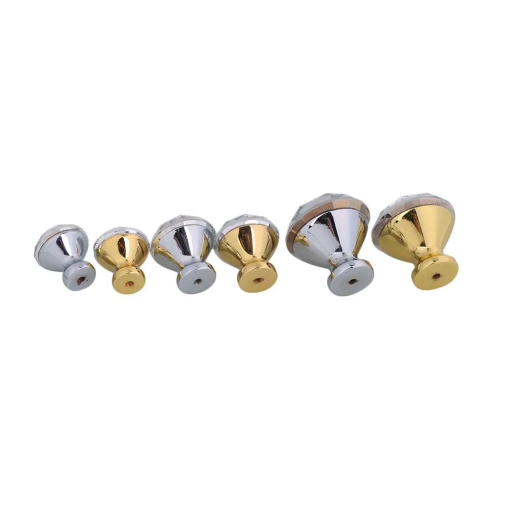 

1PCS 25mm/30mm/40mm Crystal Diamond Drawer Round Handle Knob With Screw Wardrobe Cupboard Home Cabinet Door Knobs and Handles