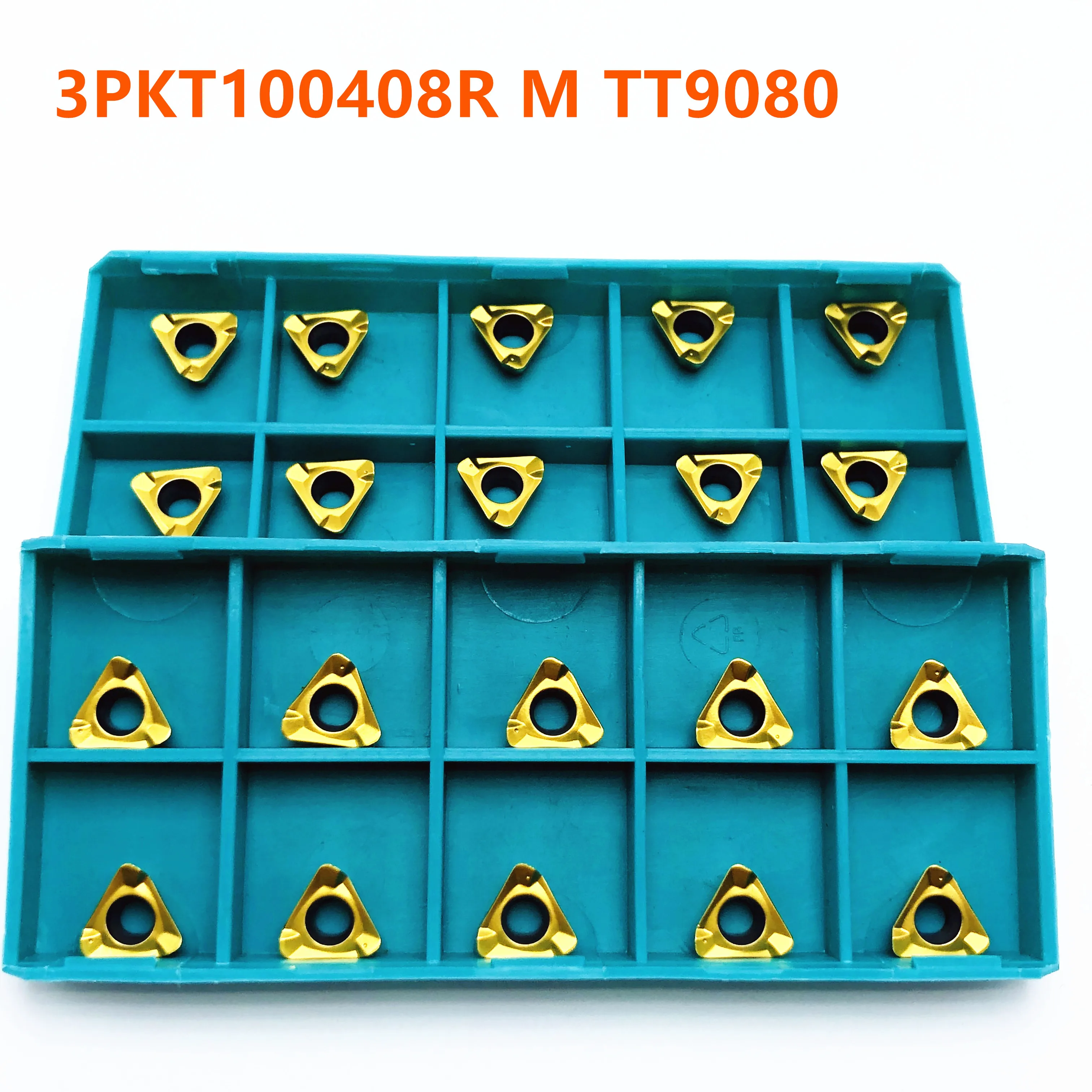 

Carbide insert 3PKT100408R M TT9080 external CNC machine tool parts turning tool 3PKT 100408R CVD + PVD milling tool carbide