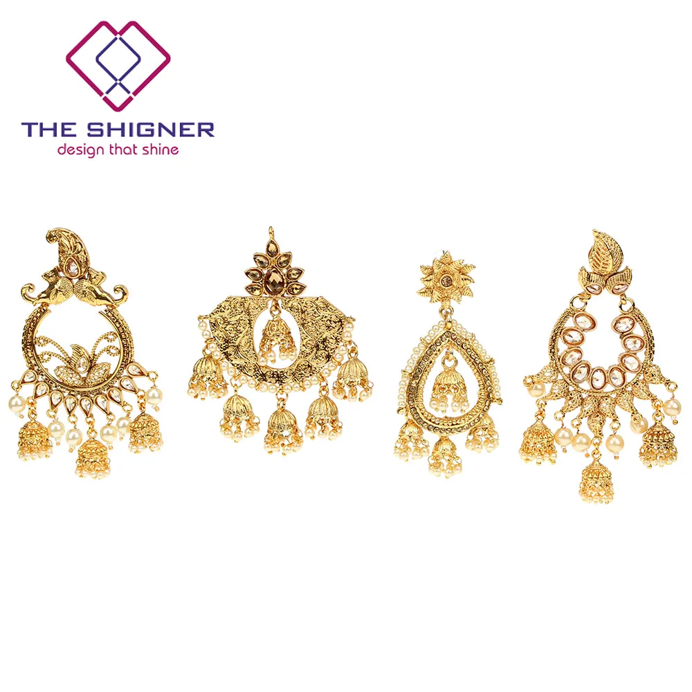Buy THE SHIGNER Indian Ethnic Jewelry Gold Tone Pearl
