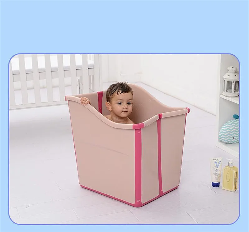 Large Size Foldable Babies Bath Tub Almofada Banho With a Seat In the Shower Kids Bathtub Baby Girls&Boy Bath Seat Bath Barrels 11