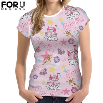 

FORUDESIGNS Cartoon T Shirt for Women Girls Summer Aesthetic Short Sleeve Friends Female Tee Tops T-Shirt Streetwear 2019