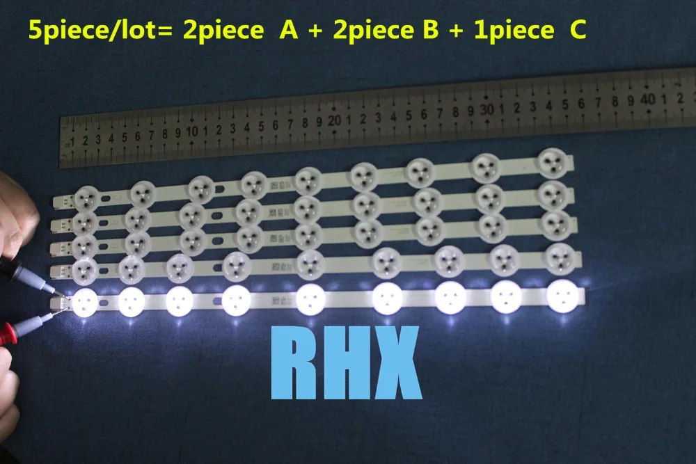 5 шт./лот Новинка 3" 40" ТВ светодиодный Подсветка полосы для TOSHIBA 40L3433DG VES400UNDS-01 VES400UNDS-02 1 шт = 355 мм