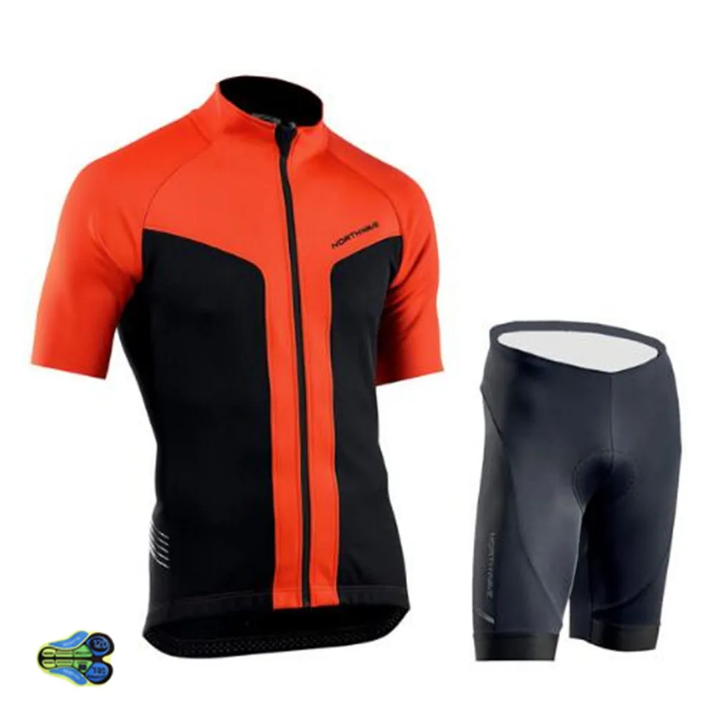 

NW Summer Cycling Jersey 2019 Men Quick Dry Orange Breathable Mtb Bicycle Short Clothing Short Sleeve Sports Wear 12D Gel Pad
