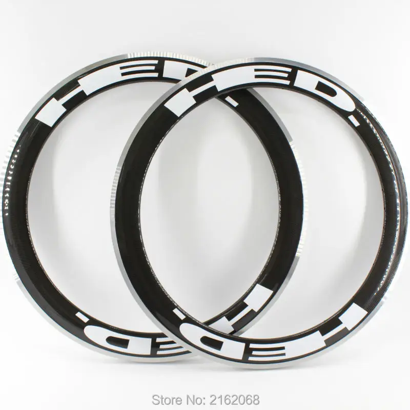 2pcs New 700C 60mm Clincher Rims Road Bicycle 3K UD 12K Carbon Fibre Bike Wheels Rim