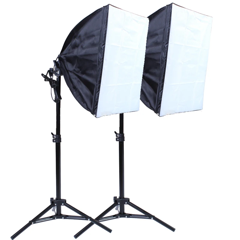 40*40cm Continuous Lighting Softbox 75CM Metal Light Stand 100 240V
