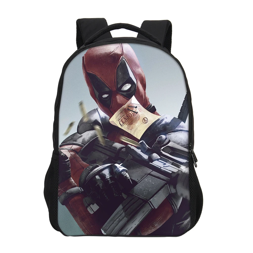 

Marvel Supper Hero Anime Cartoon Deadpool 2 3D Printing Backpacks For Boys Girls School Bag Daily Laptop Backpacks Bookbag 2019