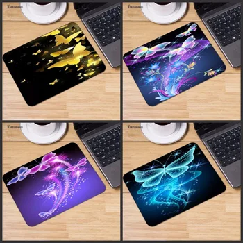 

Yuzuoan Multi-Styles Custom Abstract Butterfly Design High Quality Durable Computer and Laptop Desk Cup Mouse Pad As Gift