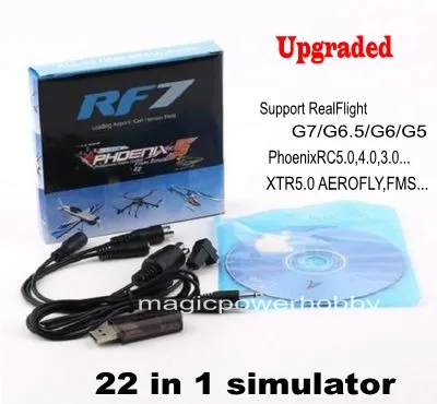 

Upgraded 22 in 1 Simulator 22in1 RC USB Flight Simulator Cable Support Realflight G7 Phoenix 5.0 AEROFLY FMS Series