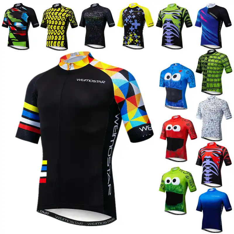 colorful cycling jerseys