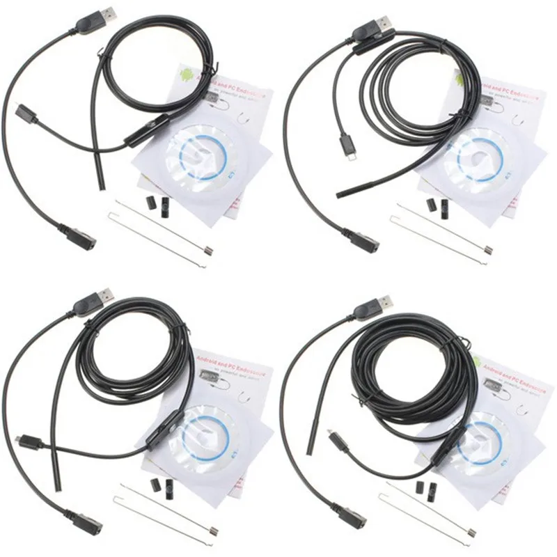 

NEW Hot Sale 1M 1.5M 2M 3.5M 7mm IP67 Waterproof USB Endoscope 6 LED Inspection Borescope Tube Snake Camera For Android PC