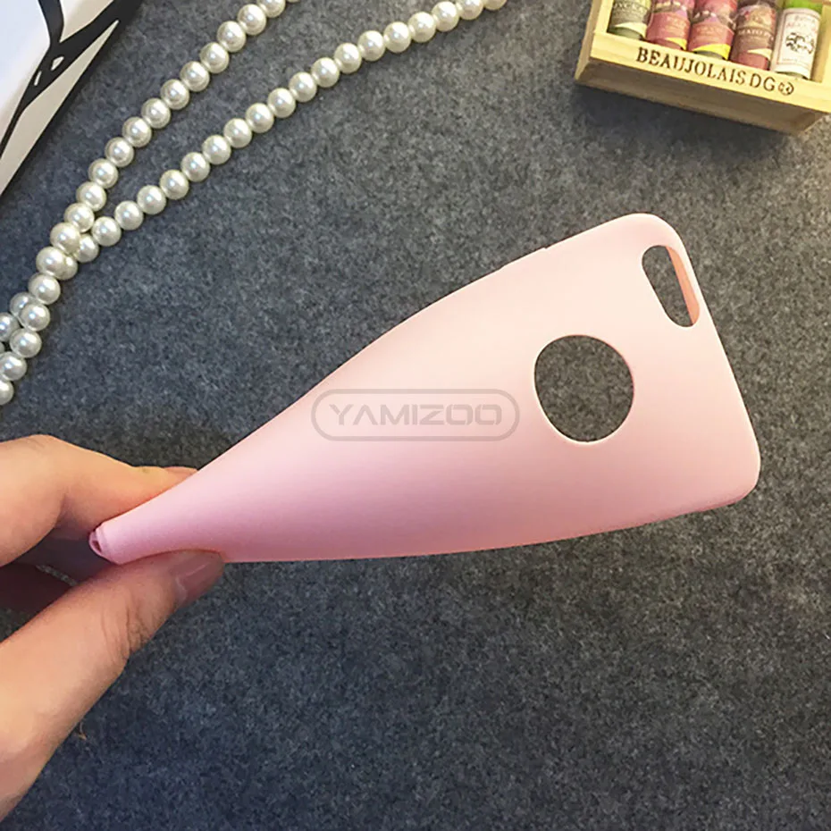 YAMIZOO Silicon Case For iPhone 6 6s Case X Cute Pink Candy Phone Cases On Soft Back Cover For iPhone 6s 6 Plus X Case Silicone (9)