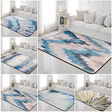 Nordic абстрактный изысканные ковры для гостиной полиэстер анти-скольжения спальня диван компьютерный стул ковер домашний декор кофе Настольный коврик