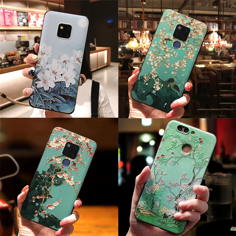 3D с тиснением и изображением ТПУ для Huawei Честь 8X 7A 6A 10 играть 9 вид 20 P30 P20 P9 P10 Pro Lite