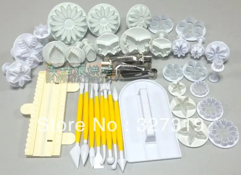 

39pcs Flower Fondant Cake Icing Cutters Pastry Sugarcraft Decorating Tools kit