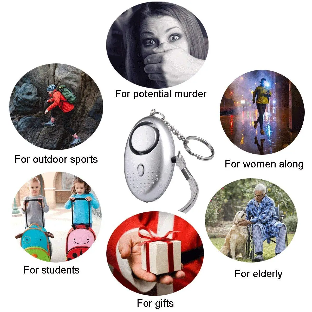 15 pcs 130db sirene anti ataque defesa pessoal 03