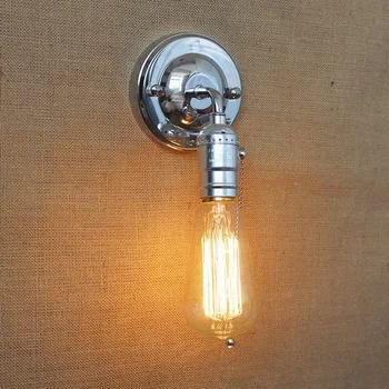 

American Creative Simple & Modern Silver Iron Vintage Mini Wall Lamp Edison Bulb Living Room Light Aisle Light Free Shipping