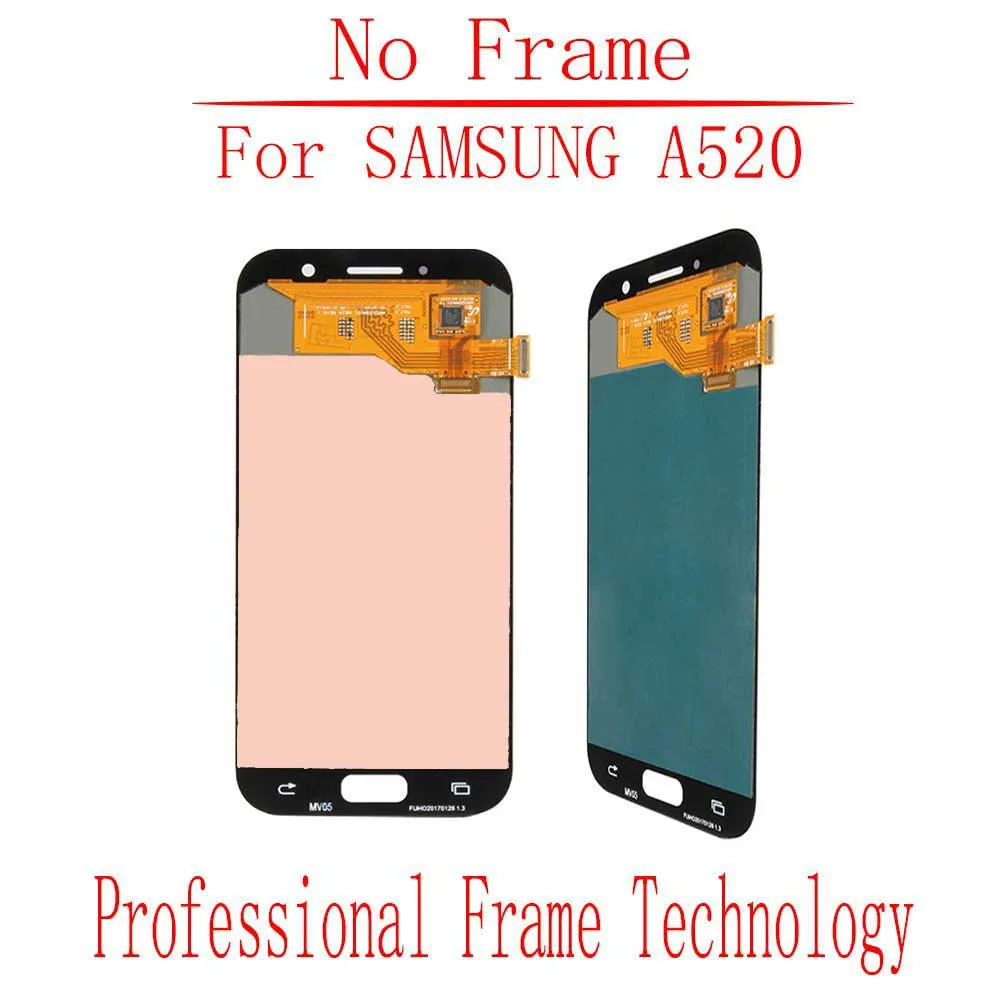 Amoled 5 2 &quotОригинальный Для Samsung Galaxy A5 2017 A520 ЖК дисплей сенсорный экран дигитайзер