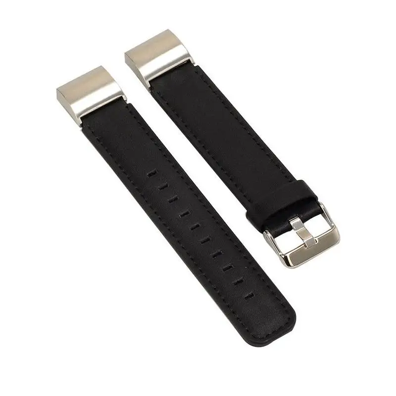 Ремешок из натуральной кожи для Fit bit Charge 2 умные аксессуары для замены Fitbit Charge 2 Band для FIT BIT - Цвет: Черный