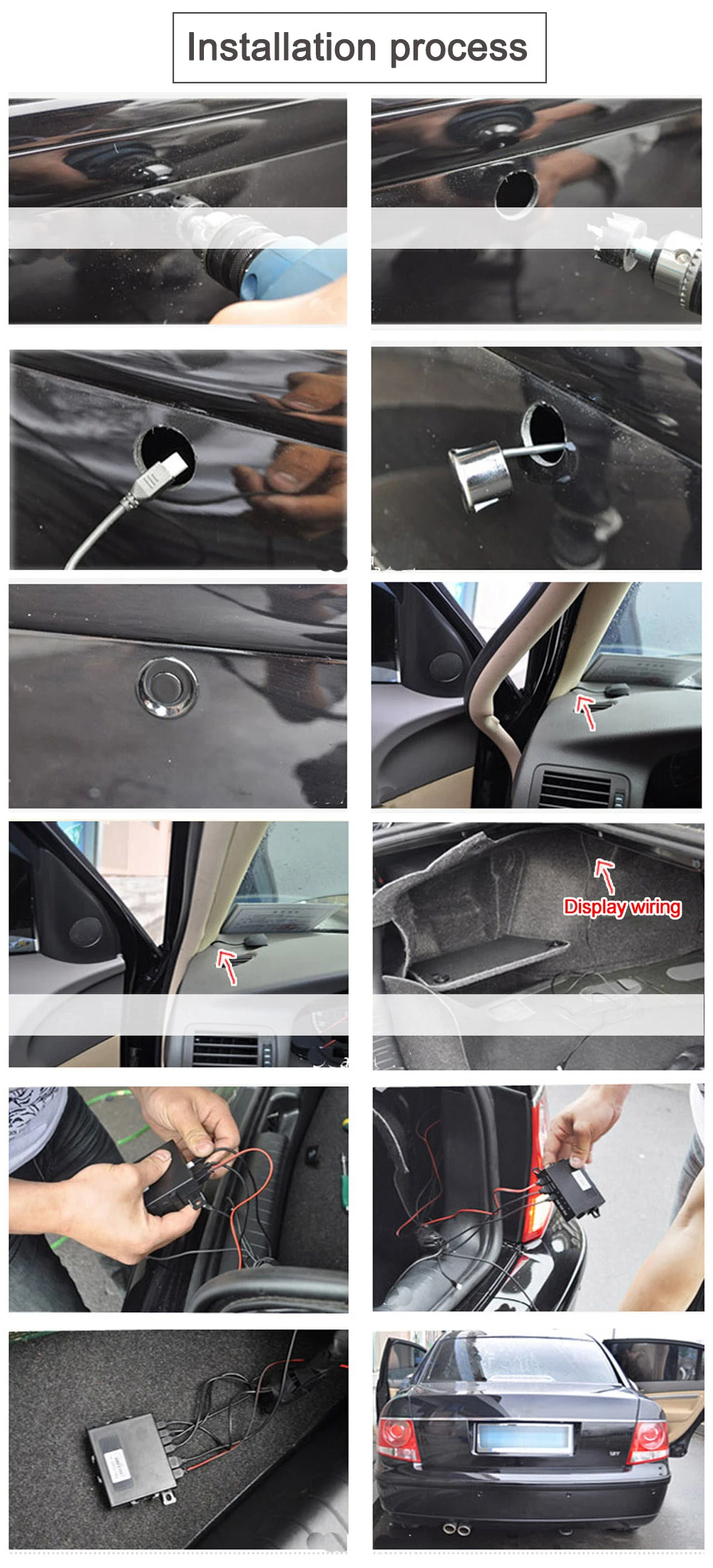 4 sensori Auto Parktronic LED Digital Parking Reverse Backup retroilluminazione Display parcheggio Auto sistema di rilevamento Radar di retromarcia 19 4 sensori Auto Parktronic LED Digital Parking Reverse Backup retroilluminazione Display parcheggio Auto sistema di rilevamento Radar di retromarcia -