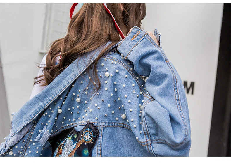 Unicorn Pearls Ripped Denim Jacket -Unicorn Fashion HTB1MRJ2rCBYBeNjy0Feq6znmFXaC