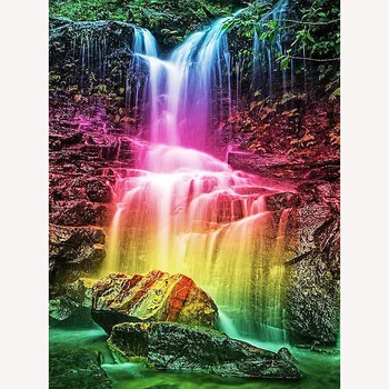 

Diamond Embroidery"Waterfall"Diamond Painting Landscape Cross Stitch Mosaic diamond picture of rhinestones by numbers home Decor