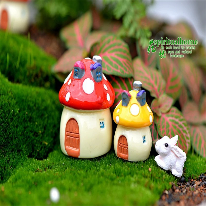 Buy Resin Mushroom House Fairy Garden Miniatures