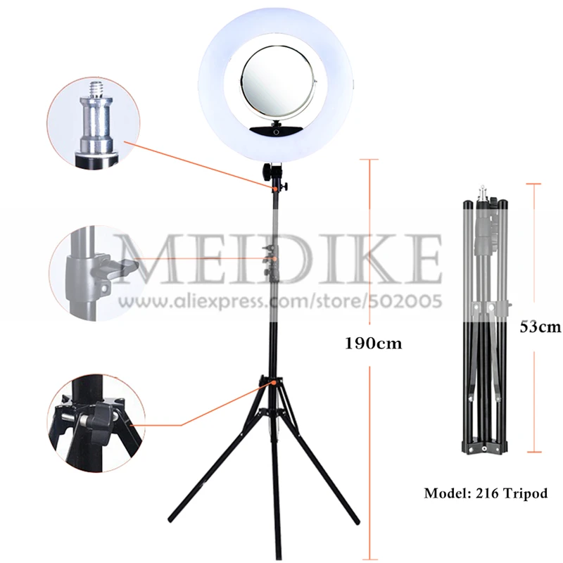  FD-480II 96W 5500K 480 LED Photographic Lighting Ring Light Lamp Dimmable Video Studio/Camera Photo - 32975437266
