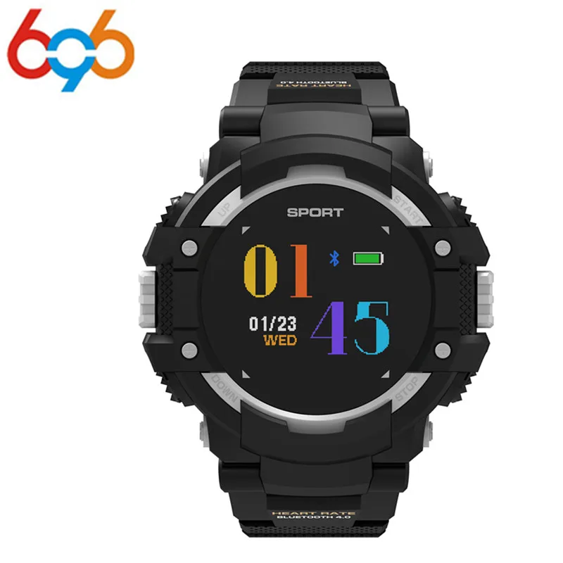 

696 NEW F7 GPS Smart Watch Man Color LCD Realtime Heart Rate Temperature smartwatch Monitor Multi sport Outdoor Sport Fashion