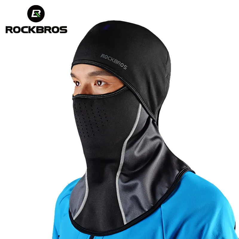 ROCKBROS Winter Cycling Headwear Bike Cap Hat Face Masks Riding Scarf Hoods Neck Warm Windproof