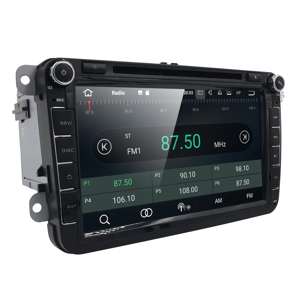 Sale Car DVD 2Din Player 8"Steering Wheel For Volkswagen VW GOLF5/6 POLO PASSAT EOS 8Core Android 8.0 GPS Navigation 4GRAM+32GB ROM 4
