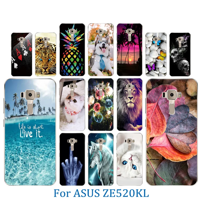 Мягкий силиконовый чехол для Asus ZenFone 3 ZE520KL Marb с узором KL/ZE 520 KL телефона Zenfone ZE |