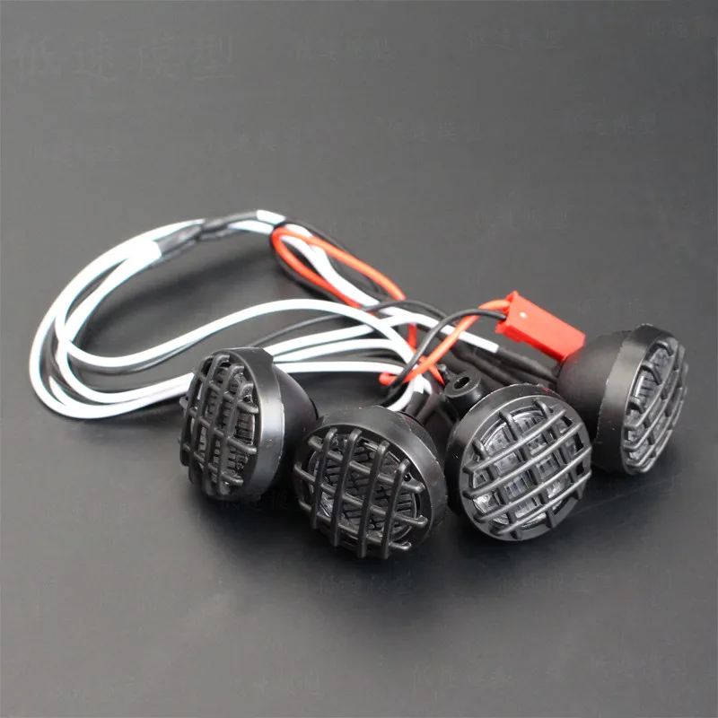 4 светодиодных белых светильника с абажуром для 1/10 1/8 Traxxas Redcat RC4WD tiiya axic SCX10 D90 HPI RC