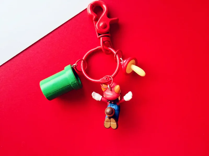Мода мультфильм 3D девушка супер брелок для ключей Марио Diy гриб Шарм брелок для ключей автомобиля для женщин сумка Кулон Аксессуар