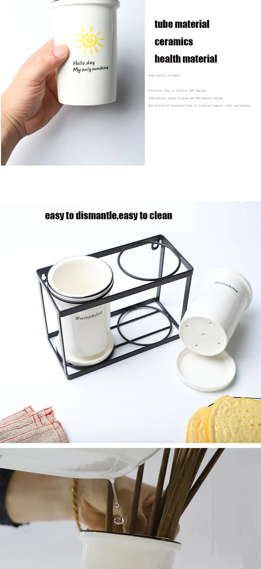 Керамическая подставка для посуды Mutfak палочки для еды баррель настенная подвесная клетка сливная стойка креативная Бытовая кухонная посуда ложка шкатулка