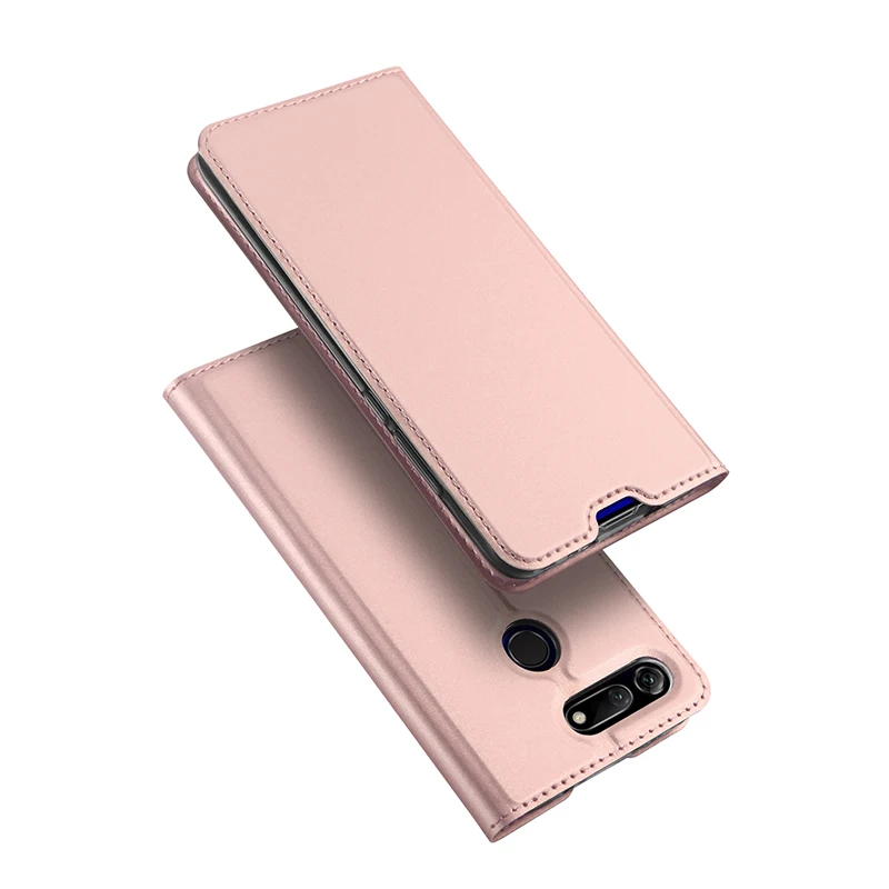 Люксовый Телефон чехол для телефона huawei HONOR V20 из кожи с магнитной откидной