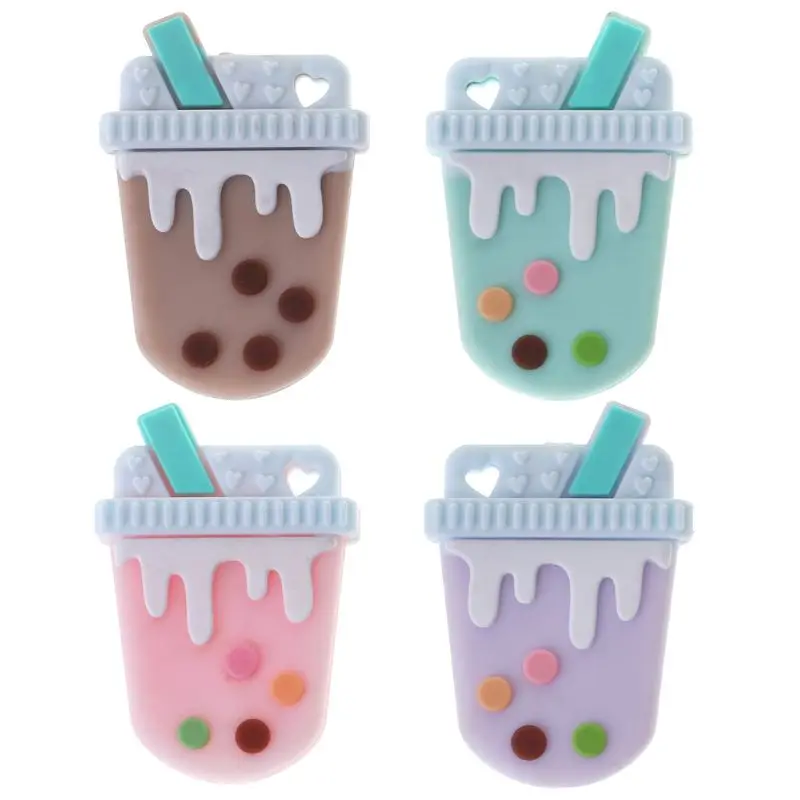 Силиконовые Бусины DIY Детская Подвеска-прорезыватель милый силиконовый для молока и чая красочные детские игрушки-Жвачки безопасный