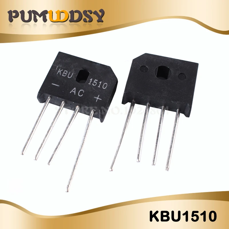 5PCS KBU1510 KBU 1510 15A 1000V ZIP4 diode bridge rectifier new and