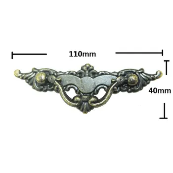 Retro Zinc Alloy Kitchen Drawer Cabinet Door Handle Furniture Knobs Hardware Cupboard Antique Pull HandlesBronze Tone11040mm