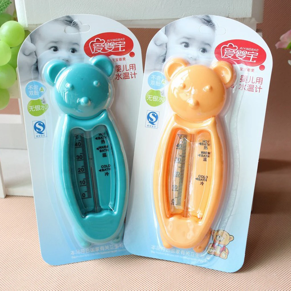 1 pc couleurs aléatoires belle ours bébé bain eau thermomètre baignoire enfants bain température testeur d'eau enfants jouet chambre capteur d'eau