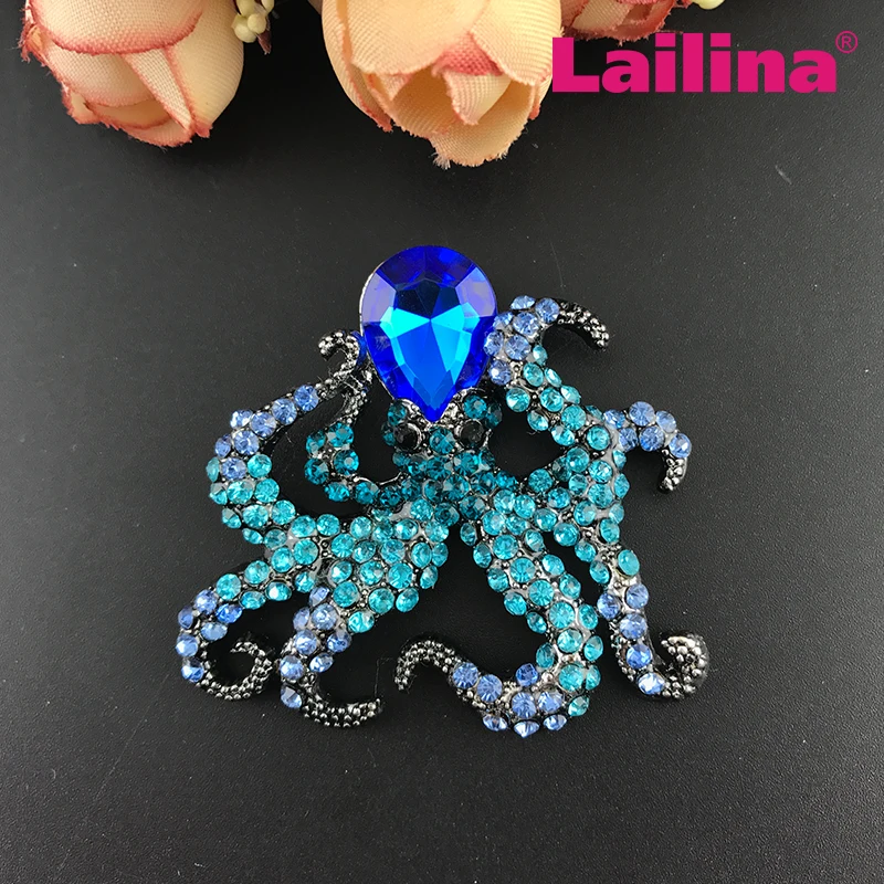 

Кристально-синяя булавка Octopus U, булавка Стразы для шлепанцев