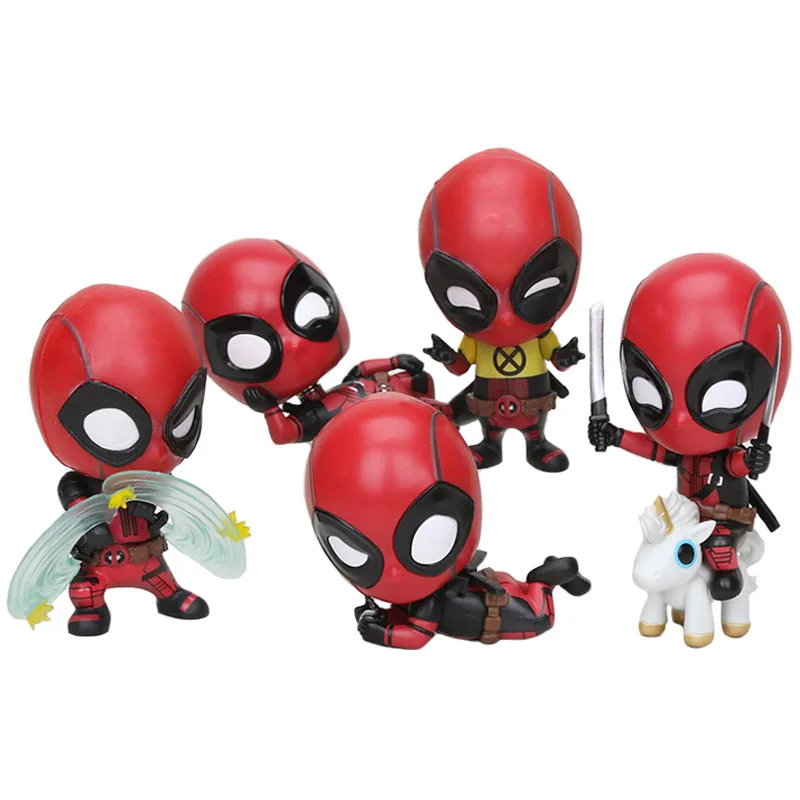 

Deadpool 2 Action Figure Sitting Posture Model Anime Mini Doll Decoration Cute Vinyle Figure Collection Figurine Toys model