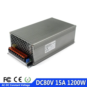 

1200W 80V 15A Switching power supply 110v 220v AC to DC80V Power Source Driver for CNC Router Motor Stepper machinery cctv