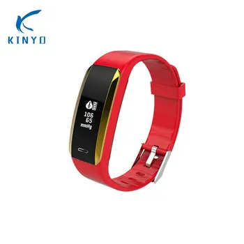

2018 lady wristband blood oxygen monitor heart rate smart bracelet blood pressure anti-lost smart band call remider pk mi band 3